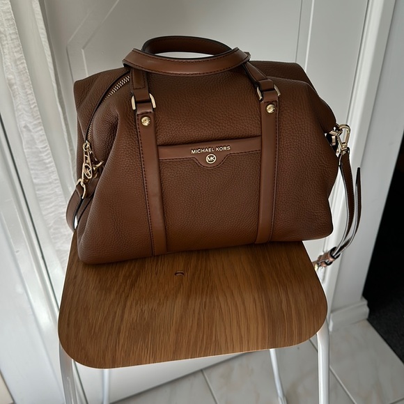 Michael Kors Handbags - Immaculate Michael Kors bowler bag brown/tan pebbled  leather. This bag is BNWT